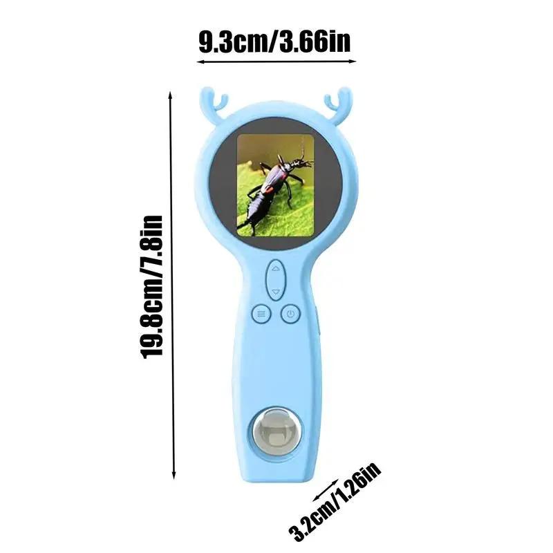 

Микроскоп для детей-Портативный 2 Цифровой микроскоп для детей с 2 МП Образовательные научные игрушки Карманный размер Pink Elk