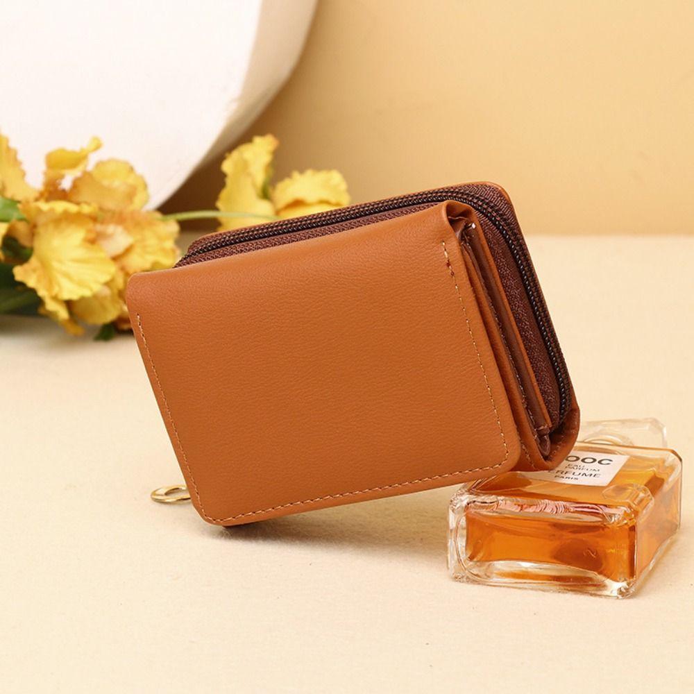 

Nylon Cash Purse Bag zipper Three Fold Wallets Portable Pocket Purse Wallet Women