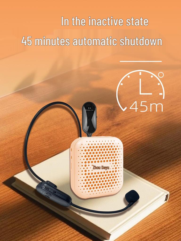 Universal Wireless Headset Microphone with Amplifier for Teachers and Tour Guides