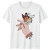 Butterfly On Hand Give Yourself Time Nature Graphic TShirt
