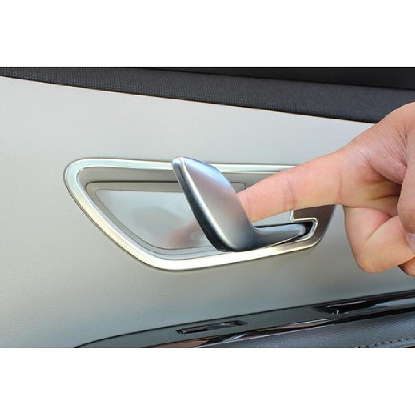 For Hyundai Tucson 2022-2024 Silver Titanium Inner Door Handle Cover Trim 4PCS