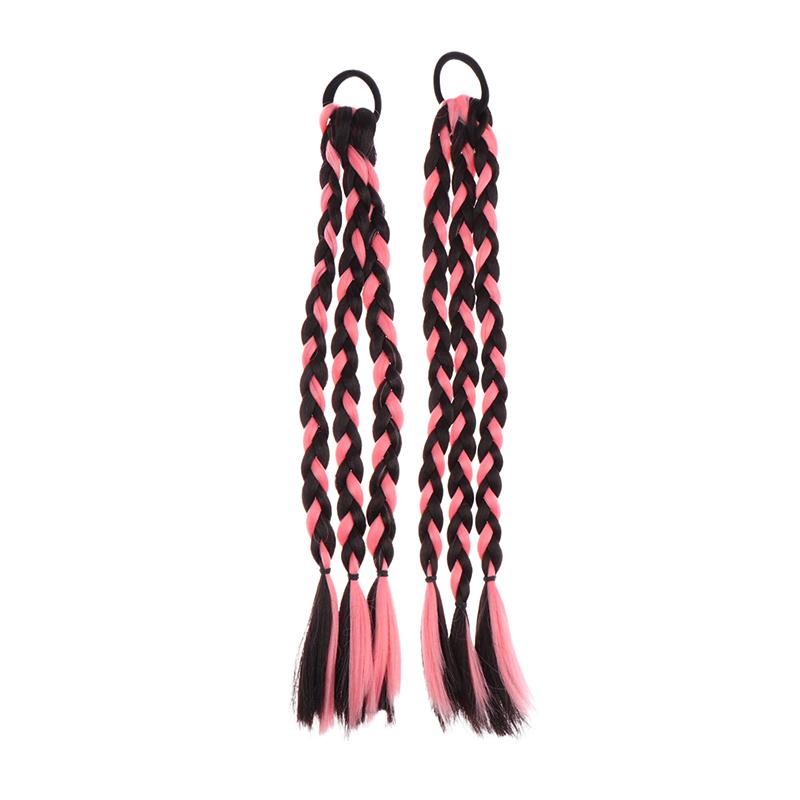 Wig Braid Boxing Braid Wig Female Ponytail Natural Pearl Twist Long Braids Double Ponytail Wig Braids as the picture