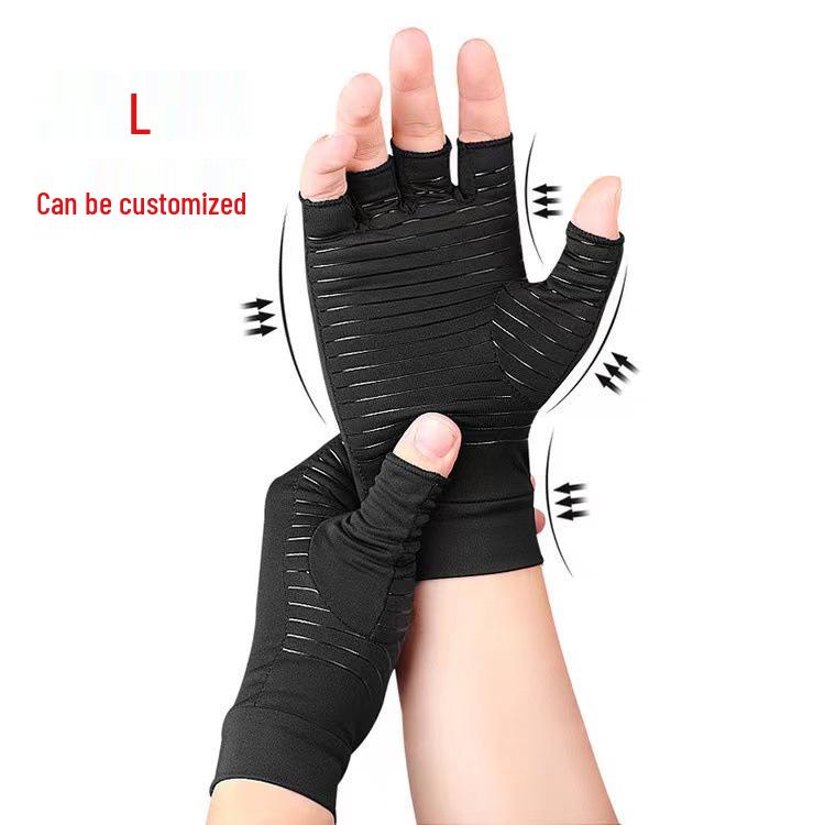 Kupferfaser Sommer Fahrradhandschuhe - Halbfinger, Hohe Elastizität, Rutschfest, Atmungsaktiv, Leicht für Sport, Angeln und Fahren.