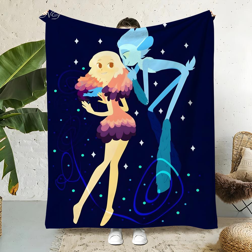 M-MuneGuardian of the Moon Throw  Flannel Throw Blanket,Bed Home Office Nap Blanket Travel,Camping,Picnic Blanket Soft Decor 75X95CM