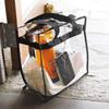 Simple Transparent Shoulder Bag Large Capacity PVC Lunch Bag with Zipper Tote Bag