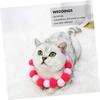 2Pcs Plush Ball Design Pet Collar for Cats and Dogs Puppy Necklace for Festivals and Birthdays