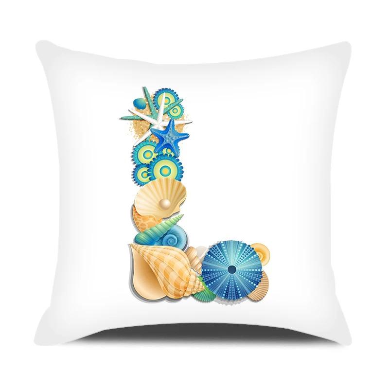 Față de pernă cu scrisori în stil oceanic, birou, sufragerie, ornamente pentru mașini, față de pernă