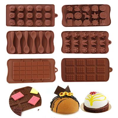 Waffle Chocolate Silicone Molds Silicone Chocolate Mold for Baking Bakeware Tray Cake Moulds Baking Tool Cake Decoration Kit
