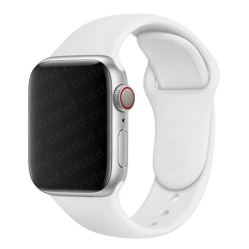 Silicone Strap For Watch Band 44mm 40mm 38mm 42mm Rubber Belt Wristband Bracelet iWatch1 2 3 4 5 Se 6 Band