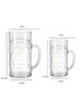 1PC 500ml/1000ml Creative Transparent Plastic Water Cup Large Capacity Anti-fall Beer Cup Home Office Bar Tea Juice Coffee Mugs