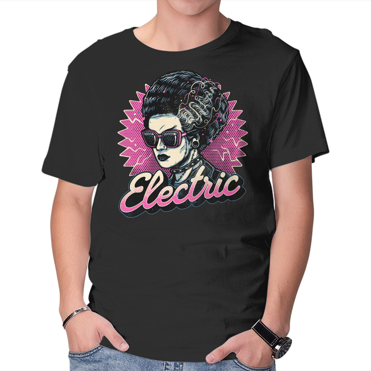 Unisex Crew Neck T-Shirt Electric Vibes Forever Graphic Short Sleeve Casual Tee XXXL