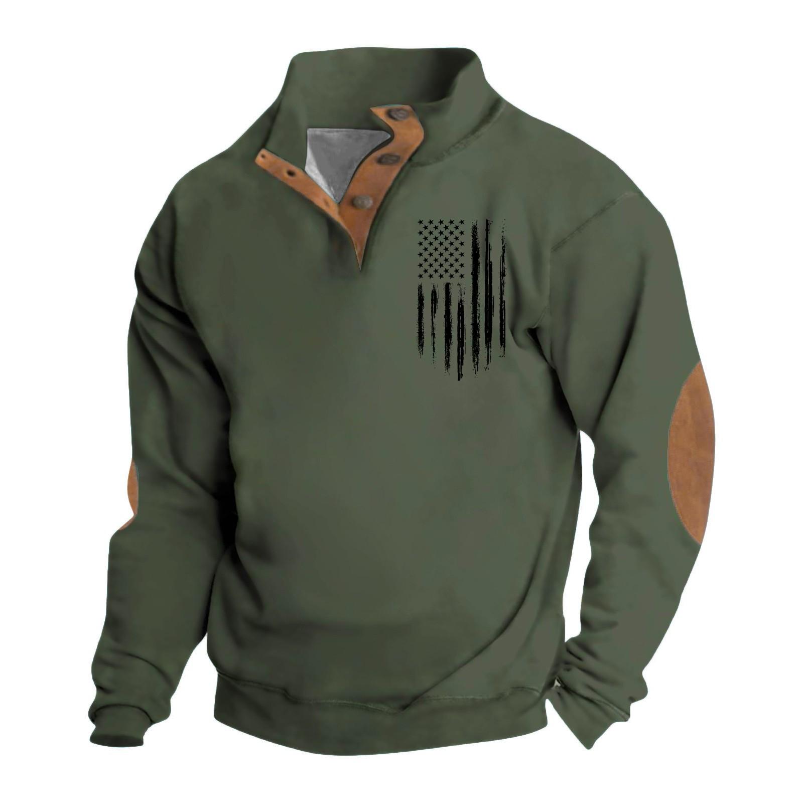 Spring And Men s Standing Collar Sweatshirt Is Outdoor Casual Sweaters Tops XL