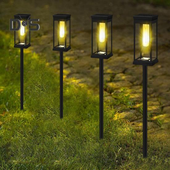 1/2 Stück Solar-Wegeleuchte, superhell, IP65, wasserdicht, automatisches Ein-/Ausschalten, einfache Installation, LED-Solar-Gartenleuchte, Landschaftsbeleuchtung