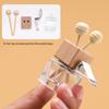 Transparent Square Glass Car Diffuser Bottle with Refillable Lanyard Pendant