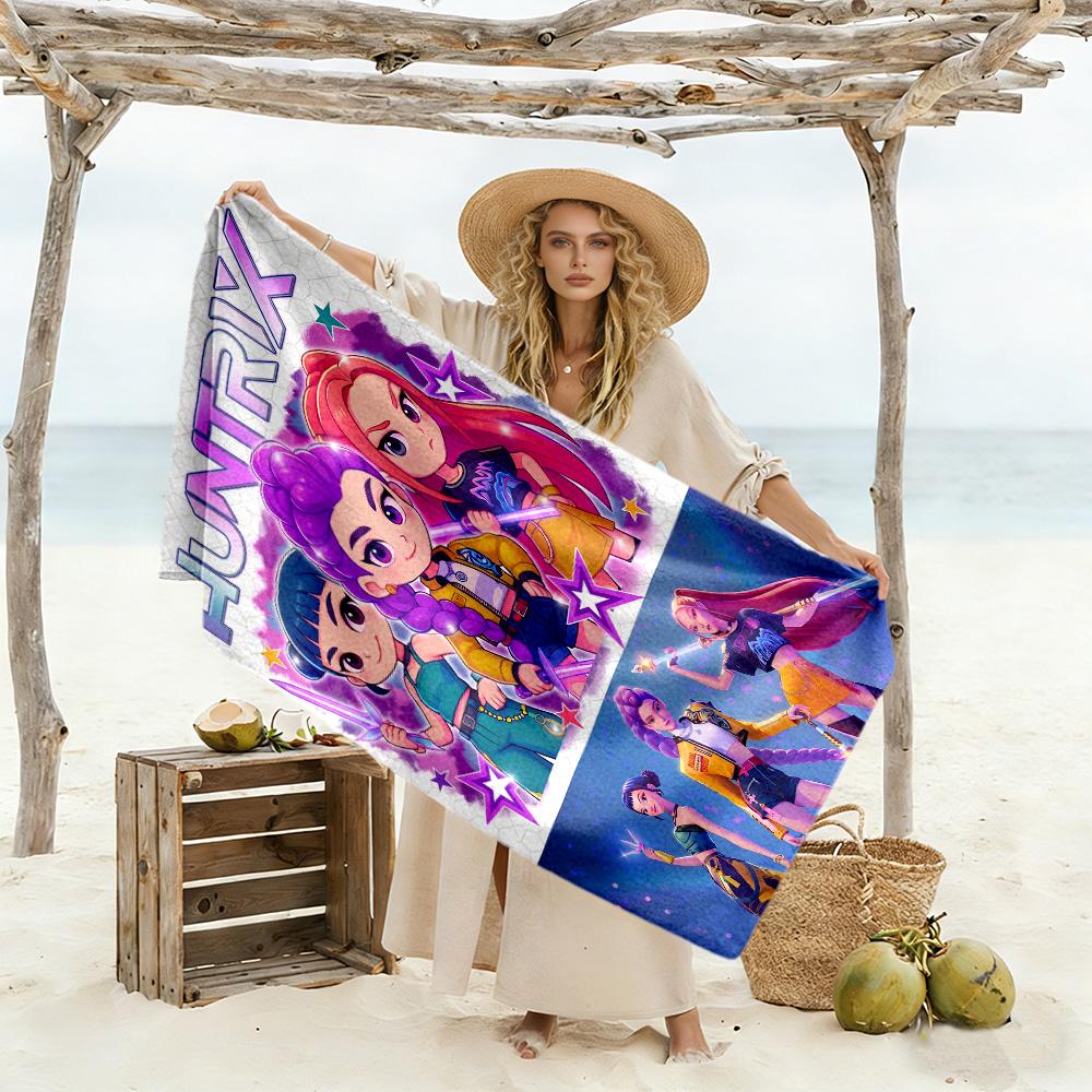Huntrix Valeria Adventure Beach Towel Quick-Dry Soft Microfiber Comfortable Lightweight