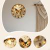 Wall Clock Artistic 2D Modern Round for Living Room Bedroom Non Ticking Analog Decorative Butterfly