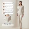 Women's Silk Cashmere Thermal Underwear Set: Seamless, Thick, and Warm for Autumn and Winter.