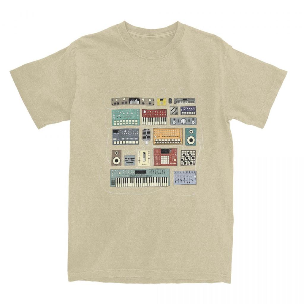 Musician Synthesizer Drum Machine Dj Apparel Shirt Men Women 808 909 606 303 Electronic Music Novelty 100% Cotton Summer Tees