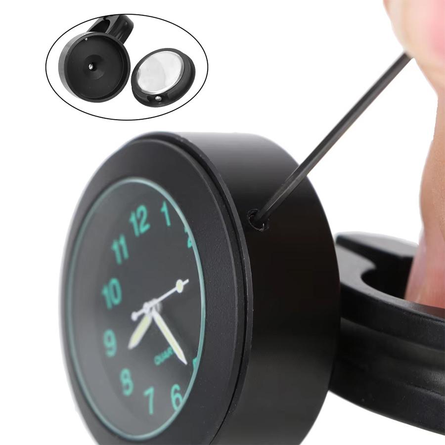 Waterproof  Bike Clock - Shockproof Quartz Motorcycle Handlebar Clock for Cruiser, Dirt Bike & Custom Builds
