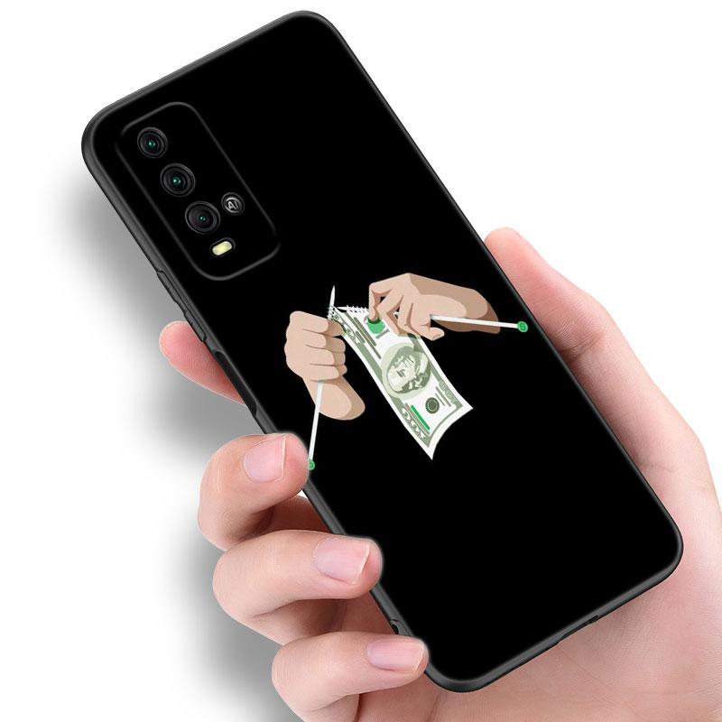 

Чехол для телефона с банкнотами, долларами и наличными деньгами для Xiaomi Redmi Note 5 6 9T K20 K40 K50 Pro 7A 8A 9A 9C 9i 10A 10C A1 S2, черный чехол из ТПУ Redmi Note 6(Pro)