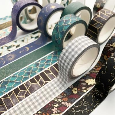 Auksinės Vintažinės Lipnios Washi Juostelės Maskavimo Juosta Kūrybinė PASIDARYK PATS Popierinė Juosta Skrebinimo Juosta Japoniški Washi Juostos Lipdukai