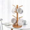PENGQIMM Bamboo Mug Tree, Wooden Cup Stand, Drainer, Drying Coffee Cup Holder, Kitchen Storage, Drinking Cup, Tea Cup, Coffee Cup, Drying Drainer, Mug