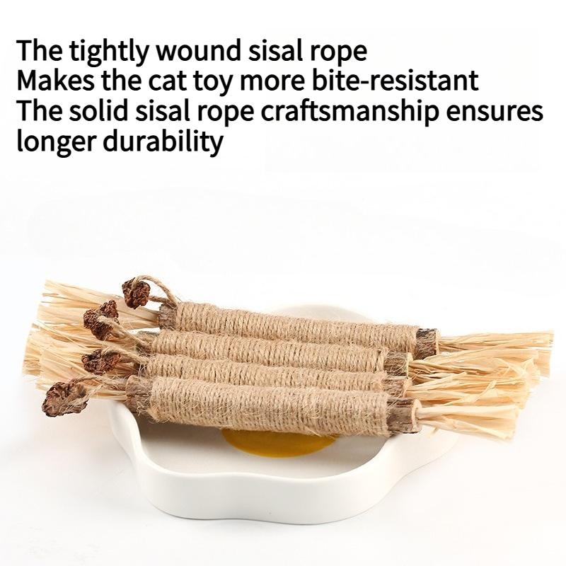 1PC Cat Tooth Grinding Stick, Polygonum Wood Gnawing Cat Toy, Cleaning Teeth, Removing Tartar, Refreshing Breath and Relieving Boredom, Pet Toy