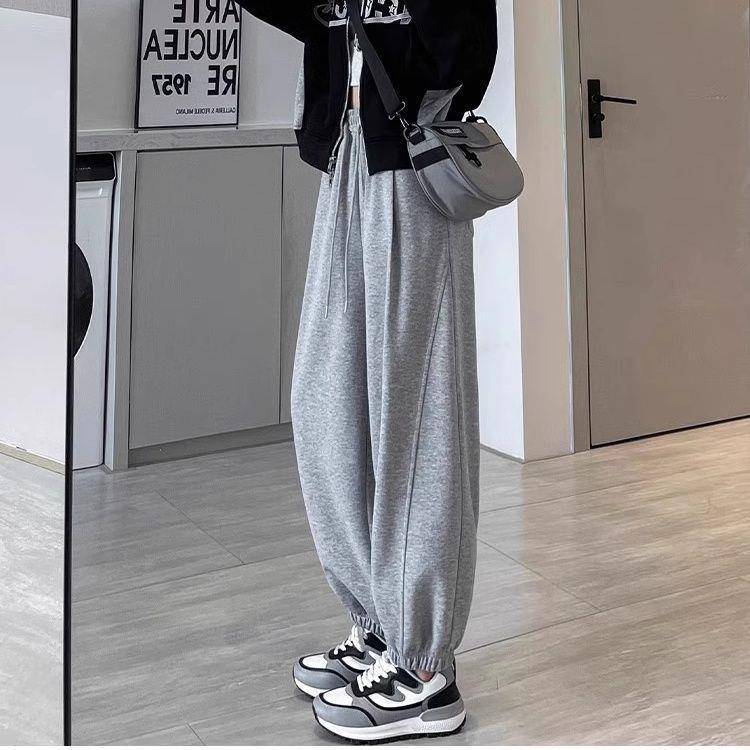 Gray High Waist Petite Harem Joggers - Spring/Autumn 2025 S (70-95 lbs)