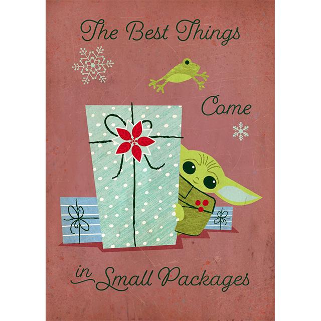 Disney Star Wars Christmas Cute Grogu Prints Poster Canvas Painting Modern Wall Art Pictures Living Room Bedroom Home Decoration