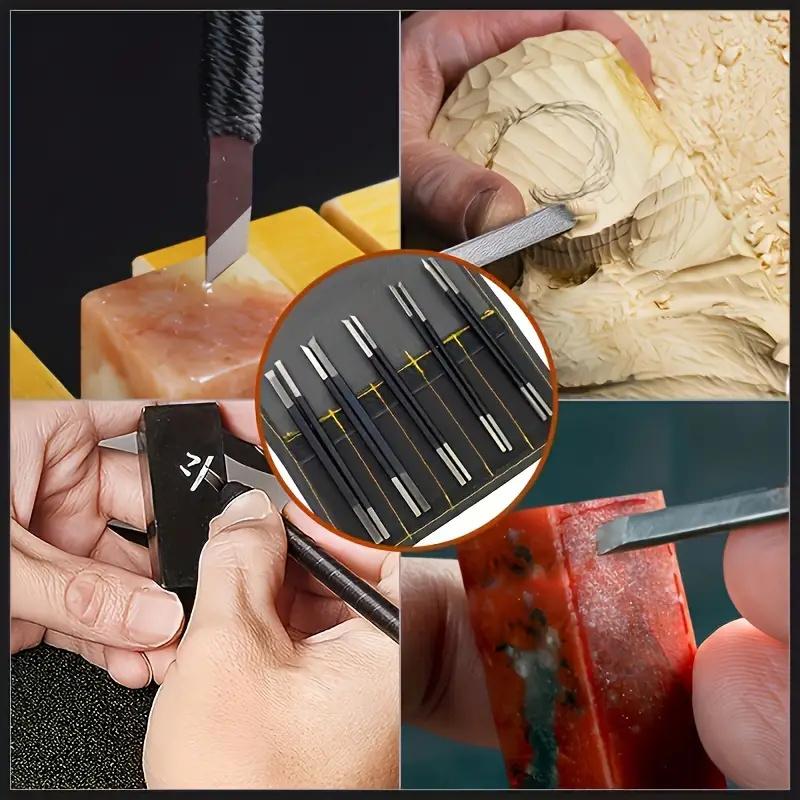 10pcs Hand Carving Knife Stone Carving Knife Seal Carving Tool Set Hand Seal Carving Knife Wood Carving Knife Core Carving Tools