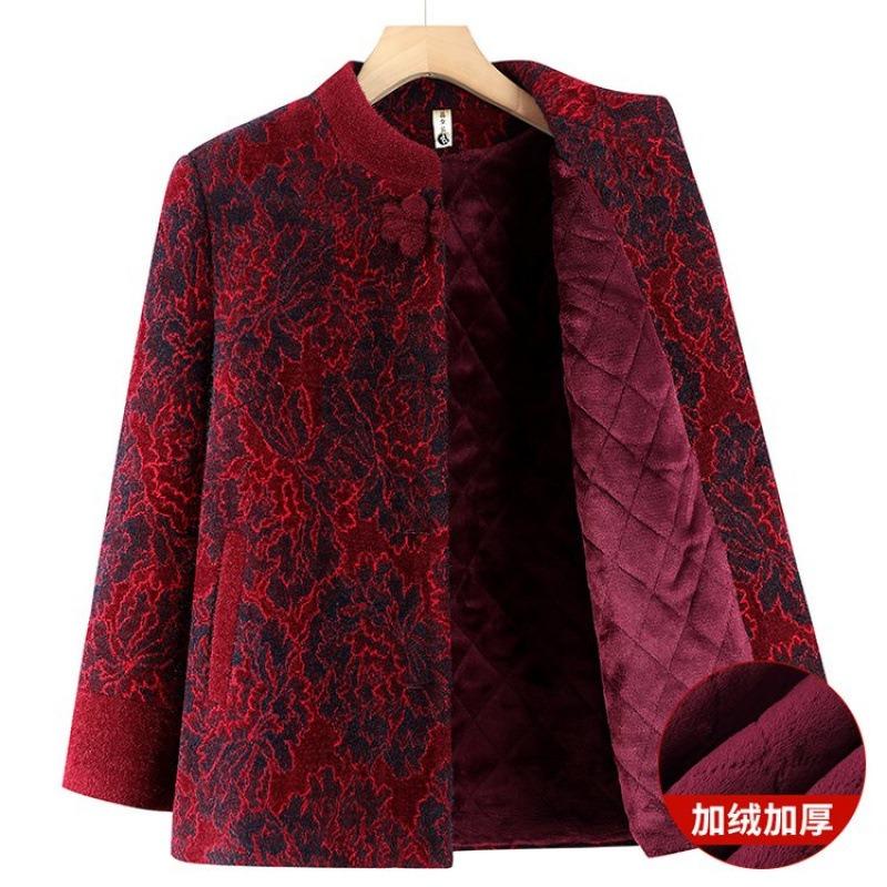 Winter Coat 0 Old Lady Fleece Thickened Top Warm Clothes Women