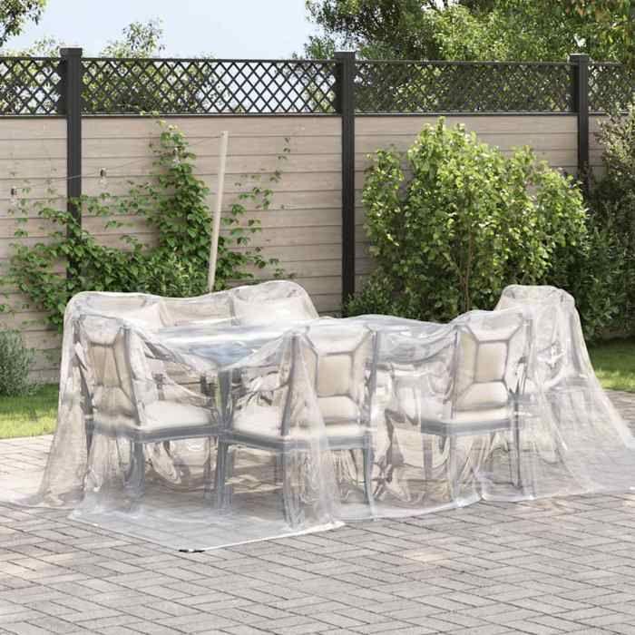 VidaXL Transparent Tarp with Eyelets 3x4 M Polyethylene, Clear Tarp 4018512