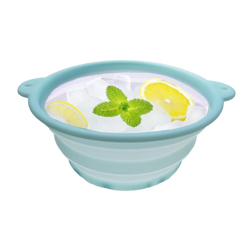 Складной таз силиконовый для лица ледяная ванна миска складной силиконовый таз для ледяной ванны эффективный таз для мытья силиконовая миска для ледяной ванны светло-синий