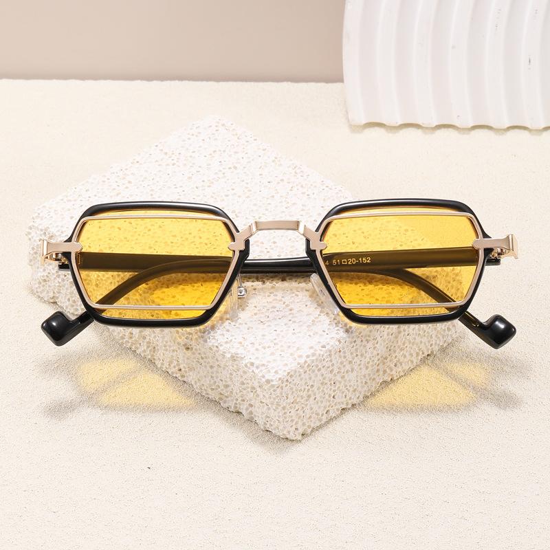 European American Style Woman Sunglasses Polygon Shape Stylish Sun Glasses Man High Quality Uv Protection Female Sunglass