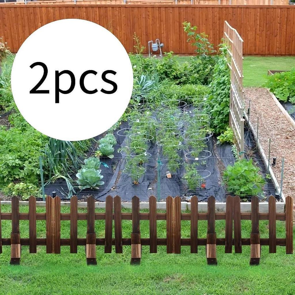 2 Pieces Fence Base Support Stand Decoration Wooden Triangle Picket Bracket Garden Trellis