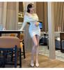 Korean Dongdaemun Elegant High-waisted Pleated Irregular Skirt for Women