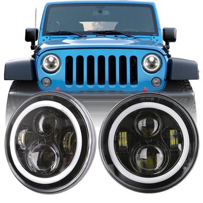 LED světlomety pro JEEP Wrangler & Harley: 7palcový Integrovaný Dálkový/Potkávací Světlomet