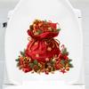 Weihnachtsmann's Geschenksack, Toiletten-Wandsticker, Dekorations-Wandsticker für das Badezimmer