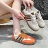 Women's New Autumn Large Size Flat White Shoes Color Matching Retro Versatile Sports And Leisure Shoes