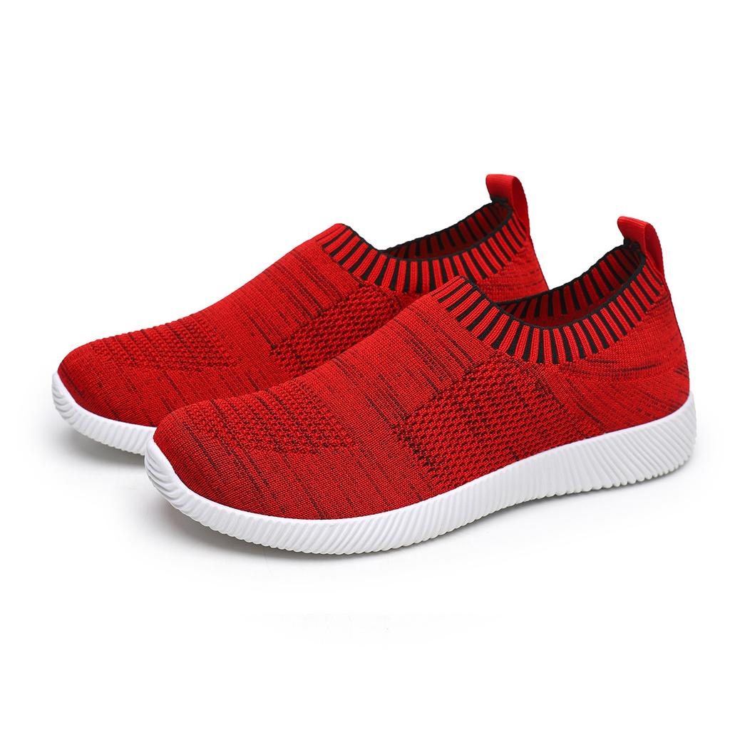 Zapatos de Mujer Talla Grande Calcetines de Verano Zapatos Malla Tejida con Mosca Zapatos Casuales Transpirables Ligeros Zapatos Deportivos Mujer