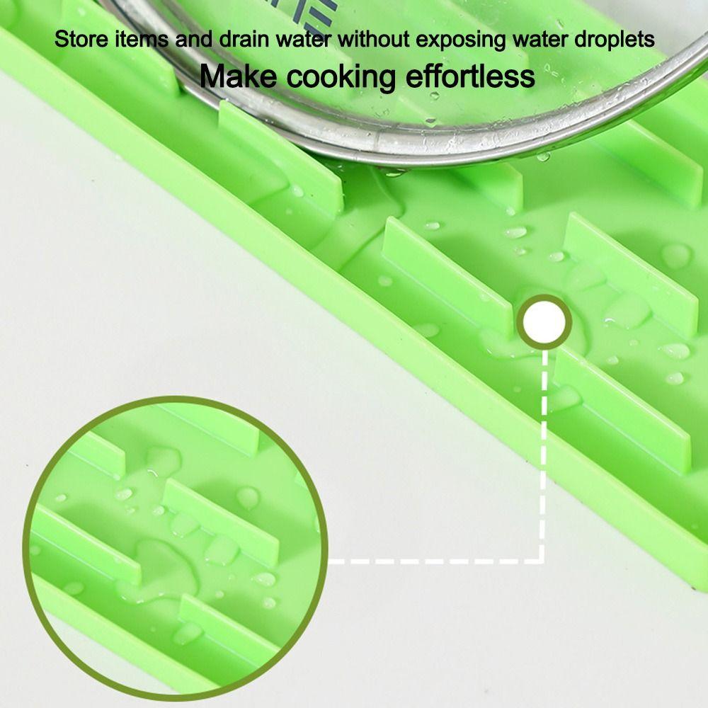 Multi-function Countertop Pot Lid Storage Mat Splash Non-Slip Kitchen Sink Pad Countertop Protector Silicone Drain Mat