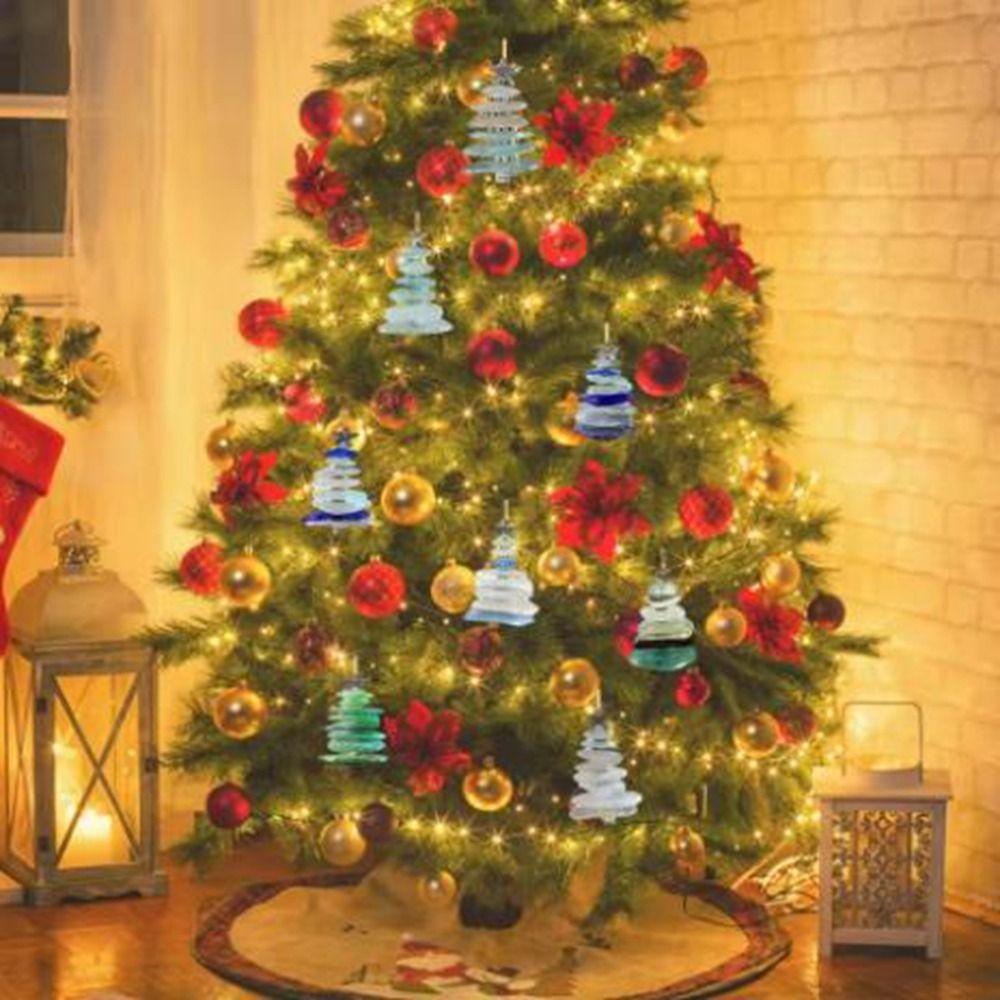 Acryl Seeglas Weihnachts-Adventskalender Baumform Weihnachtsbaum Anhänger Mittelstück