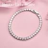 Charm 925 Sterling Silver 8-inch Exquisite Zircon Bracelet, Women's Fashion Party Accessories, Wedding Gifts