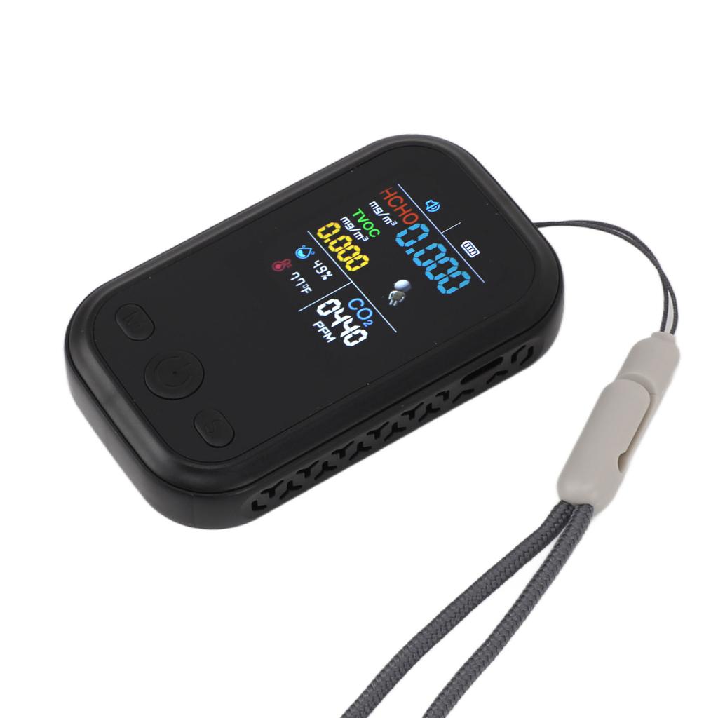 5 In 1 Air Quality Monitor Multifunctional Smart Portable CO2 Humidity Temperature Detector for Indoor Home