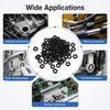 50Pcs Nitrile Rubber O-Rings Sealing Gasket, 2.5/3/4mm Thick OD 9/15/20/24mm Metric Seal for Automotive Machine Plumbing