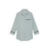Women's Contrasting Color Striped Long Sleeve Loose Shirt Women's High-end Fashion Design Shirt Women