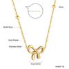 Simple and versatile bow pendant necklace women's light luxury exquisite love collarbone chain special-shaped pearl necklace