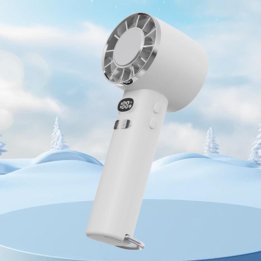 Portable Handheld Fan Low Noise Multi Speed Adjustment Ice Refrigeration Technology Handheld Cooling Fan for Outdoor