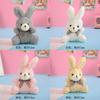 Adorable Plush Bunny Keychain Teddy Bear Style Soft And Fluffy Backpack Accessories