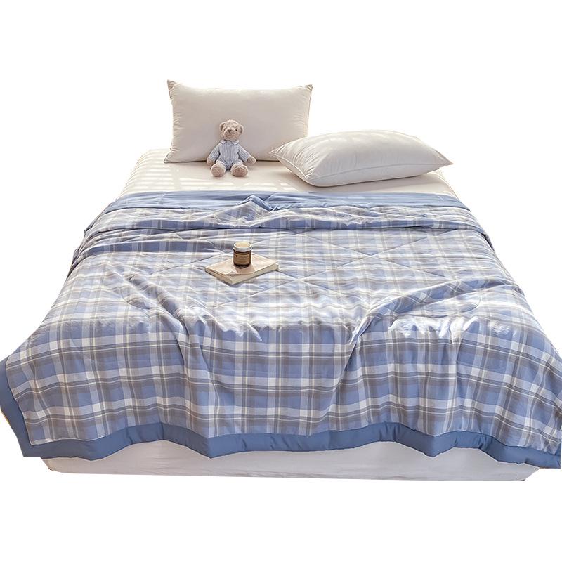 MUJI-Stil Ganzjahres-Waschbaumwoll-Steppdecke für Sommer, Frühling, Herbst & Winter